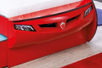 CARBED Кровать-машина Coupe с выдвижной кроватью Red 20.03.1306.00 в Решётах - reshyoty.mebel54.com | фото