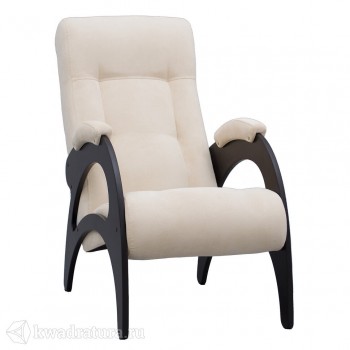Кресло для отдыха Неаполь Модель 9 без лозы (Венге-эмаль/Ткань Ваниль Verona Vanilla) в Решётах - reshyoty.mebel54.com | фото