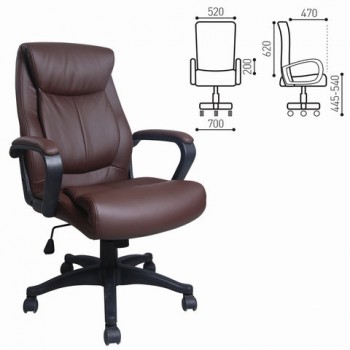 Кресло офисное BRABIX Enter EX-511 (коричневый) в Решётах - reshyoty.mebel54.com | фото