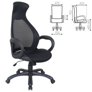 Кресло офисное BRABIX Genesis EX-517 (черное) в Решётах - reshyoty.mebel54.com | фото