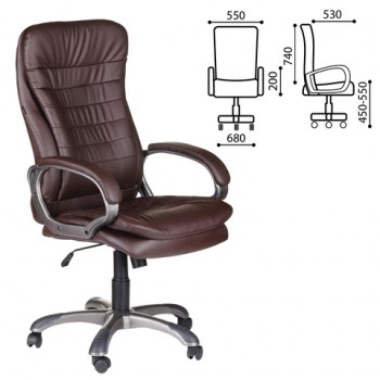 Кресло офисное BRABIX Omega EX-589 (коричневое) в Решётах - reshyoty.mebel54.com | фото