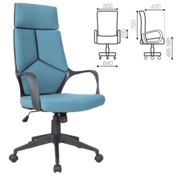 Кресло офисное BRABIX Prime EX-515 (голубая ткань) в Решётах - reshyoty.mebel54.com | фото
