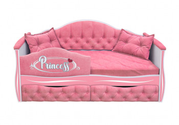 Кровать 160 серии Иллюзия 2 ящика 36 Розовый (мягкий бортик/подушки) в Решётах - reshyoty.mebel54.com | фото