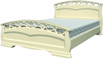 Кровать Грация-1 из массива сосны 900*2000 Слоновая кость в Решётах - reshyoty.mebel54.com | фото