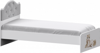 Кровать Каспер с мягкой спинкой и фотопечатью (800х2000) Белый в Решётах - reshyoty.mebel54.com | фото
