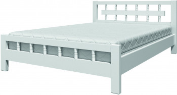 Кровать Натали-5 из массива сосны 900*2000 Белый античный в Решётах - reshyoty.mebel54.com | фото