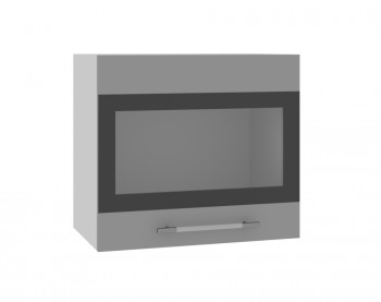 Ройс ВПГСФ 500 Шкаф верхний горизонтальный со стеклом с фотопечатью высокий (Графит софт/корпус Серый) в Решётах - reshyoty.mebel54.com | фото
