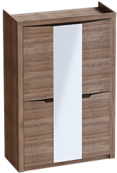 Шкаф трехдверный Соренто Дуб стирлинг/Кофе структурный матовый в Решётах - reshyoty.mebel54.com | фото