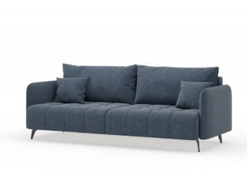 Валериан диван трёхместный прямой Синий, ткань RICO FLEX 101 в Решётах - reshyoty.mebel54.com | фото